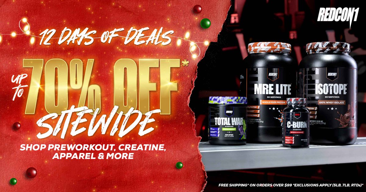 Today's Deal -&gt; Grab up to 70% off! 

redcon1.com/pages/deals