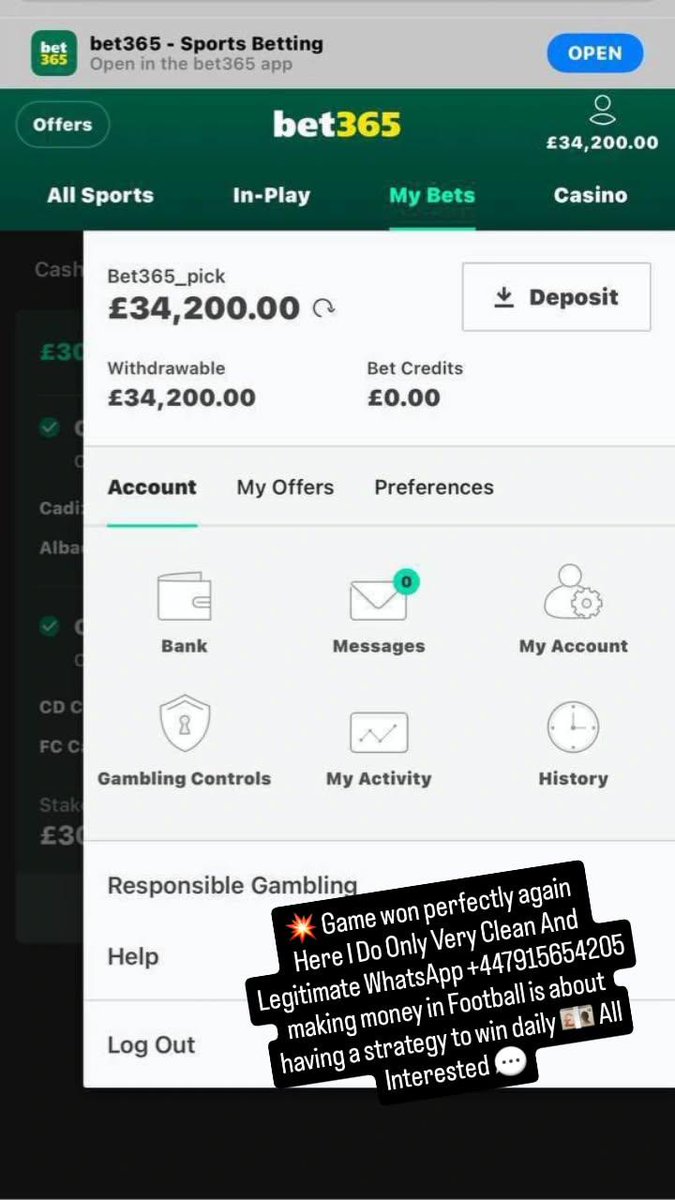 cncnshdjf59594's tweet image. 💥 Game won perfectly again  
Here I Do Only Very Clean And Legitimate WhatsApp +447915654205
making money in Football is about having a strategy to win daily 💷 All Interested 💬