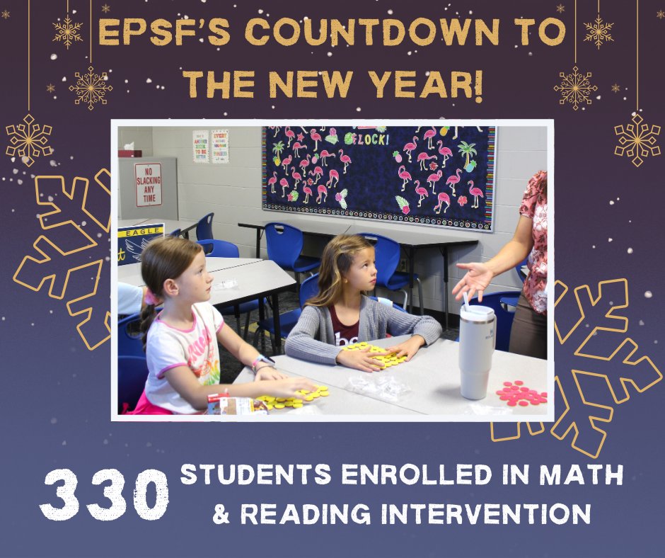 ElkhornPSFoundation (@foundationeps) on Twitter photo As a festive way to prepare for the New Year, the Foundation created a countdown to the tune of Twelve Days of Christmas. ☃️❄️
🎶 On the third day of the Foundation’s countdown to New Years, EPSF provides before-and-after school Math & Reading Intervention for 330 students. 🎶 As a festive way to prepare for the New Year, the Foundation created a countdown to the tune of Twelve Days of Christmas. ☃️❄️
🎶 On the third day of the Foundation’s countdown to New Years, EPSF provides before-and-after school Math & Reading Intervention for 330 students. 🎶
