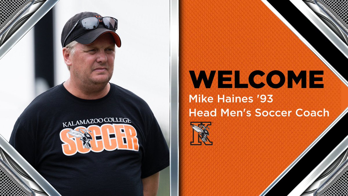 Kalamazoo College Athletics (@khornets) on Twitter photo Mike Haines ’93 returns to Kalamazoo College as Head Men’s Soccer Coach! #GoHornets <a href="/UnitedCoaches/">United Soccer Coaches</a>
Story: tinyurl.com/4xsdrn4y Mike Haines ’93 returns to Kalamazoo College as Head Men’s Soccer Coach! #GoHornets <a href="/UnitedCoaches/">United Soccer Coaches</a>
Story: tinyurl.com/4xsdrn4y