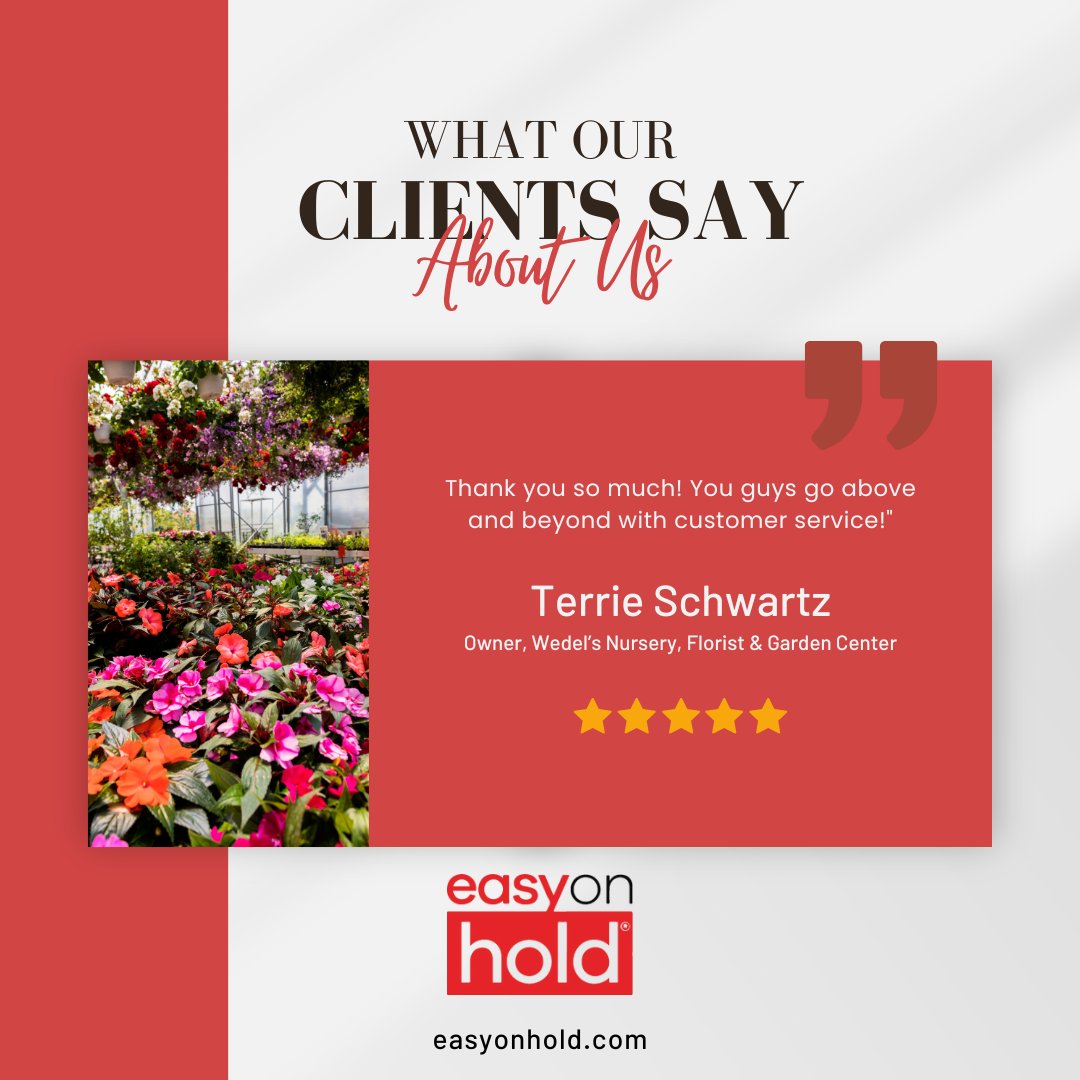 And our customers love us!
"Thank you so much! You guys go above and beyond with customer service!"
—Terrie Schwartz, Owner, Wedel’s Nursery, Florist &amp; Garden Center

Got questions? We've got answers.
Call or click to get in touch.