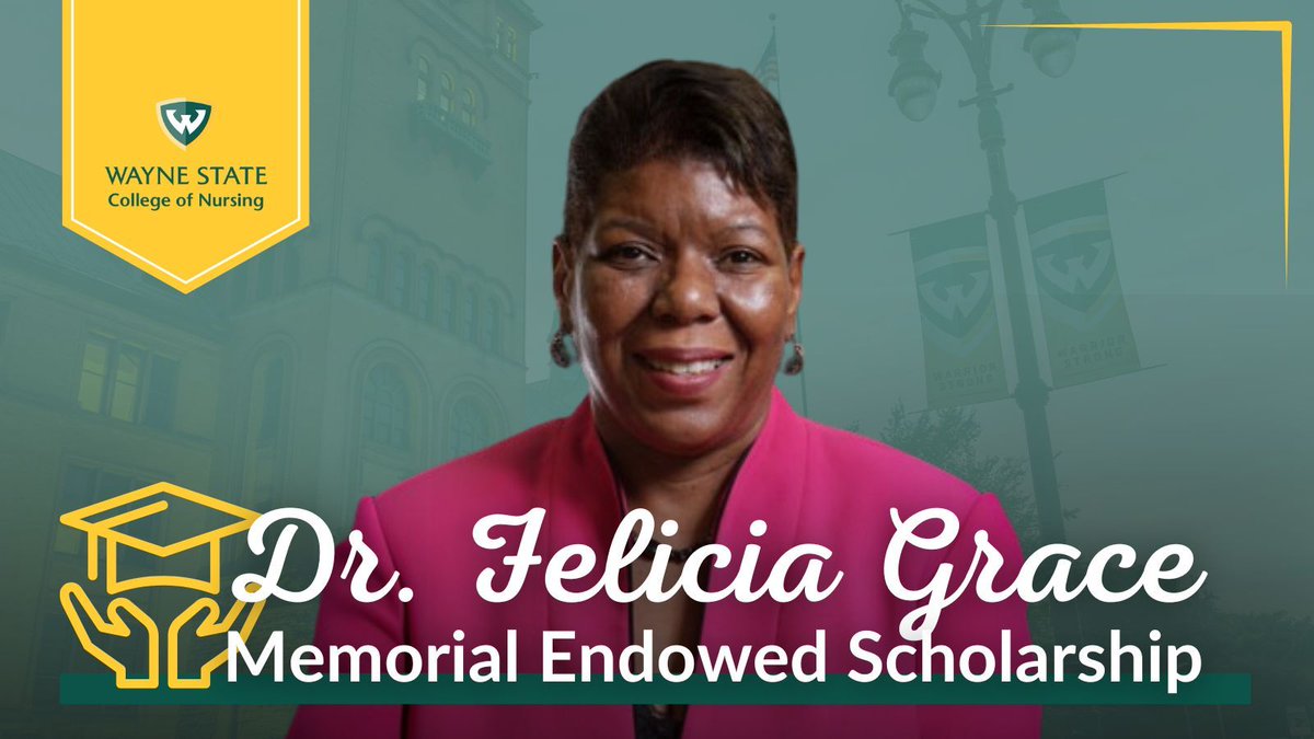 Wayne State University’s College of Nursing announces the Dr. Felicia Grace Memorial Endowed Scholarship, honoring her 33 years of service. This $5,000 award supports CD2 nursing students, carrying forward her legacy of compassion and mentorship. 

nursing.wayne.edu/news/new-schol…