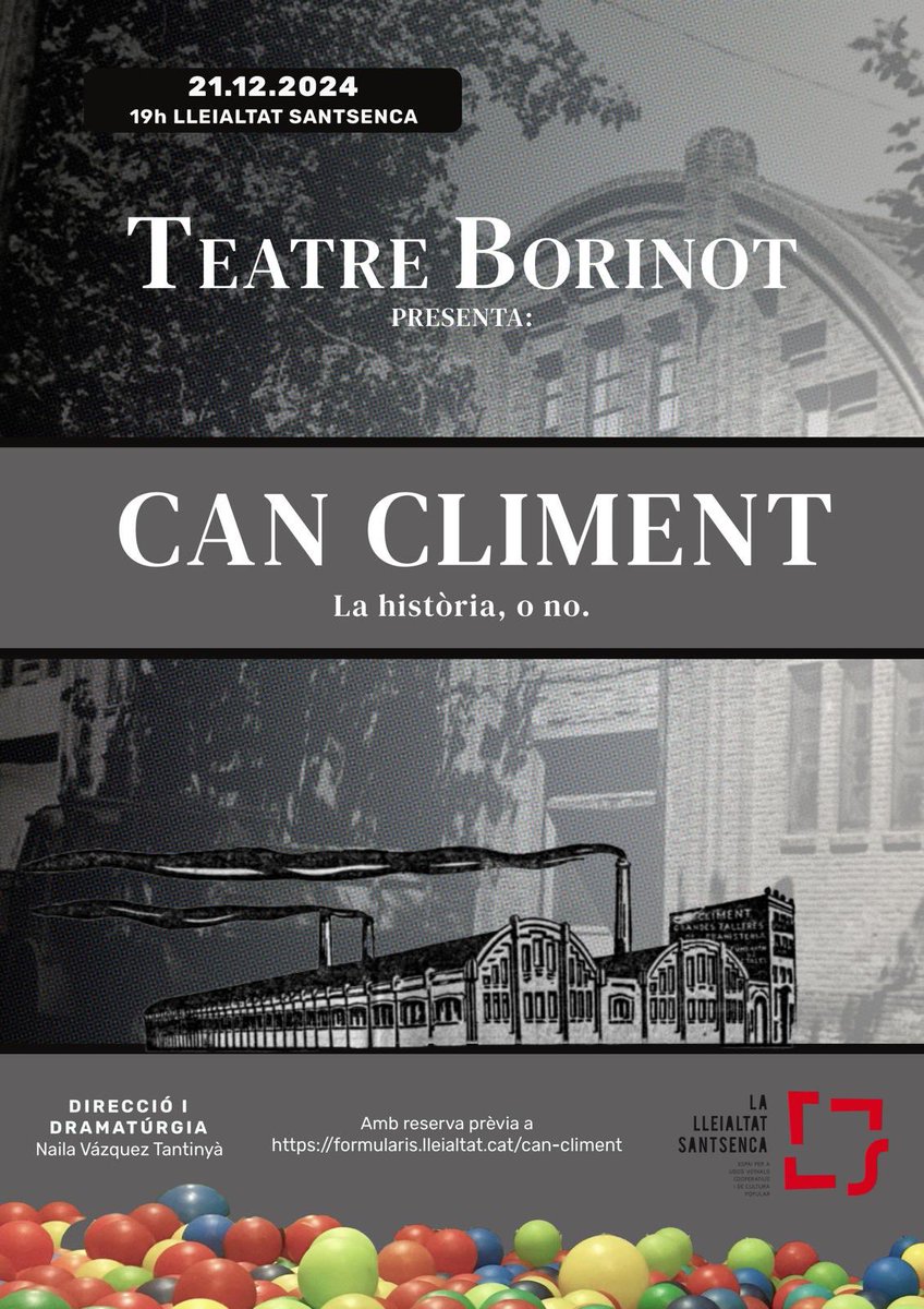 Demà, a la ⁦<a href="/Lleialtat/">Lleialtat Santsenca</a>⁩, tota la veritat pel que fa a la història de Can Climent …. O no ….
 
#foraespeculadors #somcancliment #stoptanatori