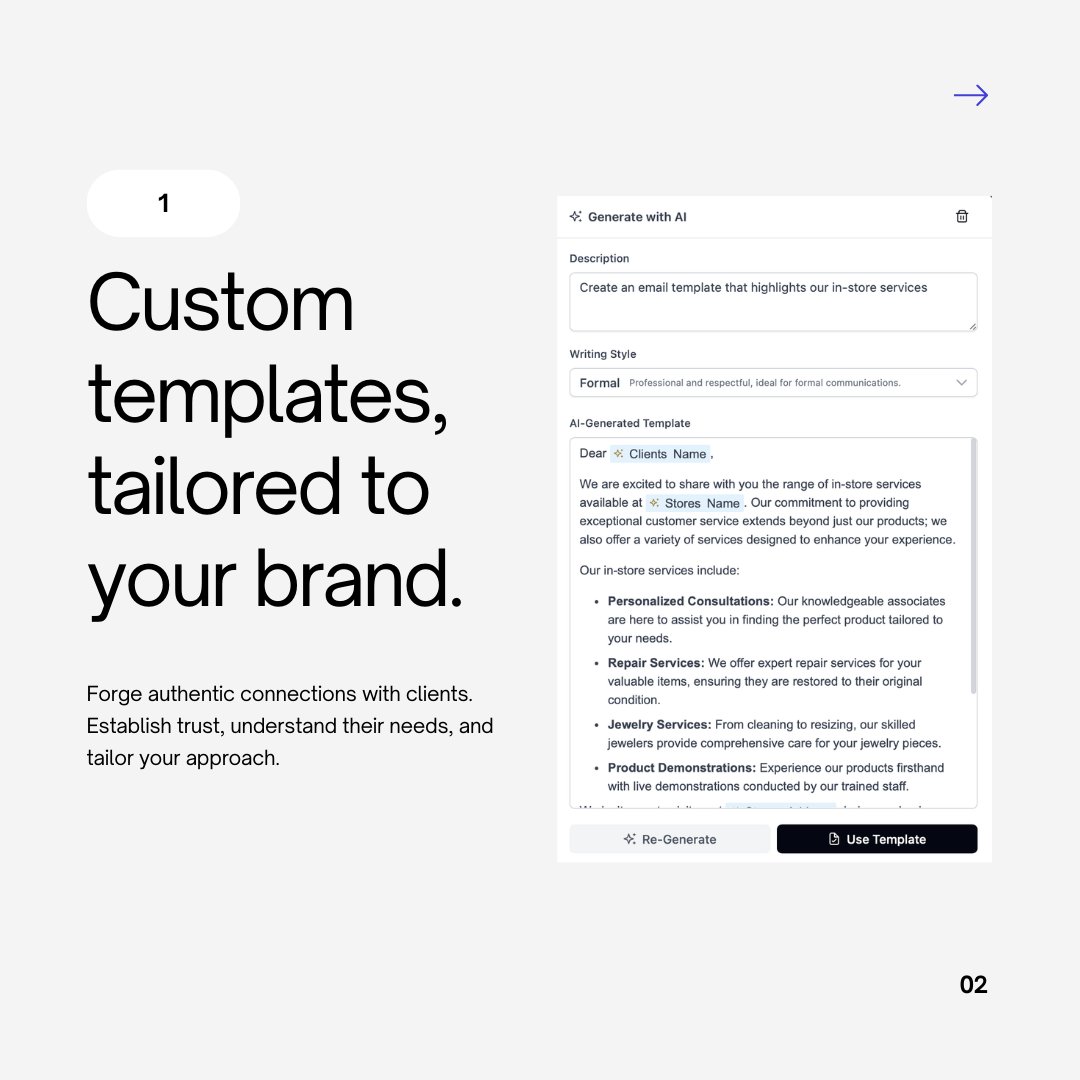 CrownSyncAI's tweet image. Supercharge your customer experience team with CrownSync AI.

#Productivity #LuxuryRetailTech #CrownsyncAI #LuxuryRetail #Jewelry #CustomerExperience #CustomerEngagement #AI