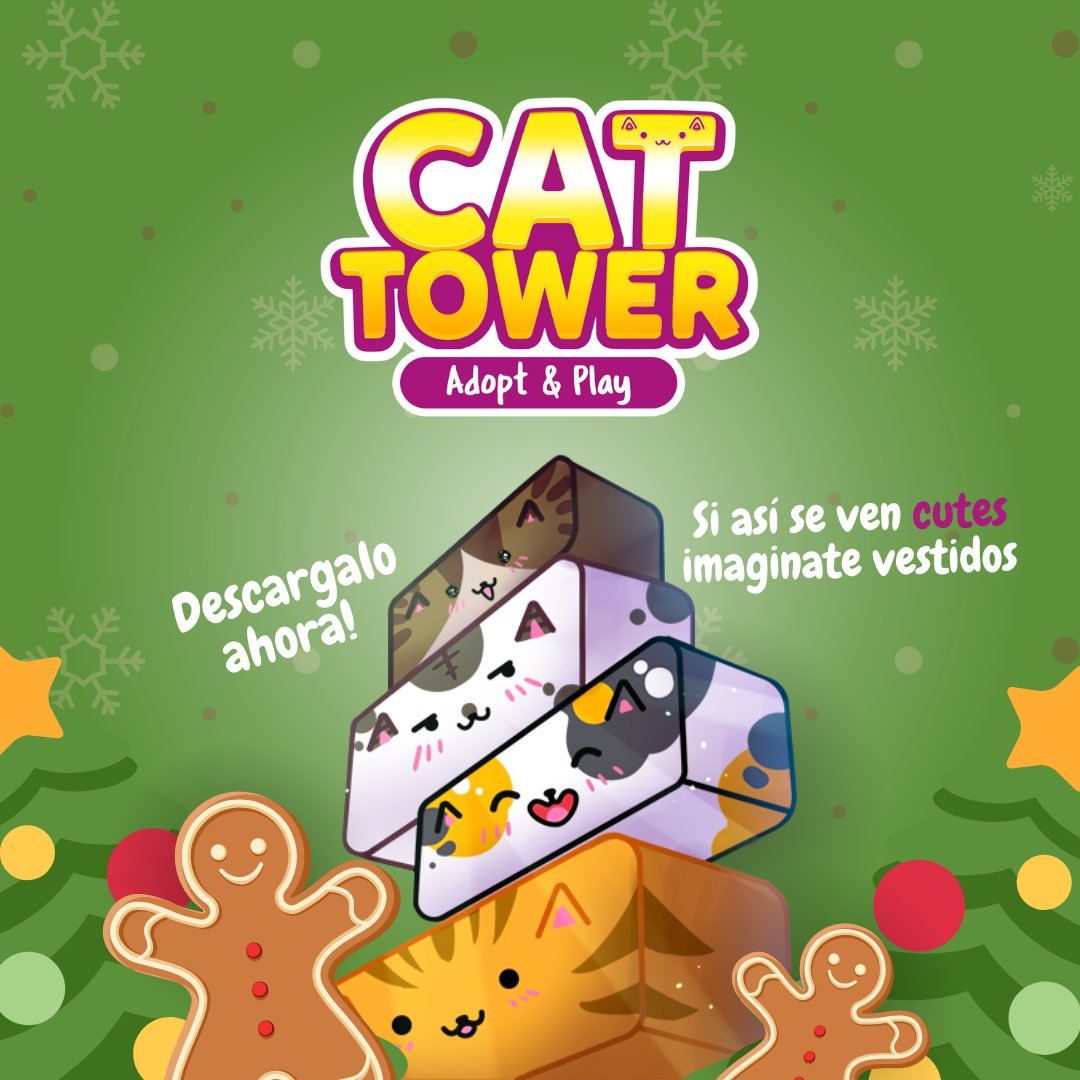 Apila gatitos, colecciona adornos festivos y crea la casa más acogedora de la temporada. 🏠❄️
🎁 ¡Disponible ahora en Google Play! 🎁
#cattowerultimate