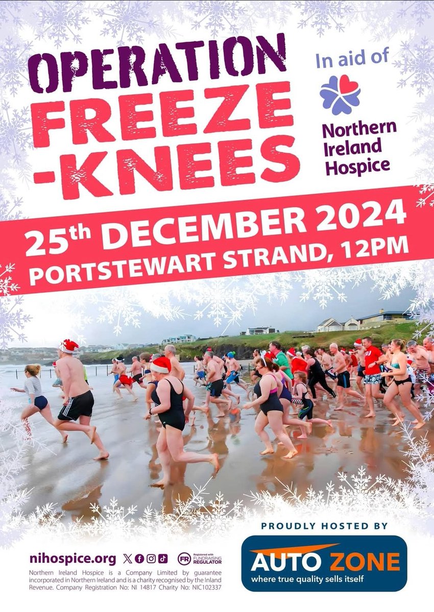 Visit Portstewart (@portstewartprom) on Twitter photo OPERATION FREEZE KNEES for <a href="/NIHospice/">NI Hospice</a>
This Christmas Day at <a href="/PStrandNT/">Portstewart StrandNT</a> - 12pm
Are you brave enough? OPERATION FREEZE KNEES for <a href="/NIHospice/">NI Hospice</a>
This Christmas Day at <a href="/PStrandNT/">Portstewart StrandNT</a> - 12pm
Are you brave enough?