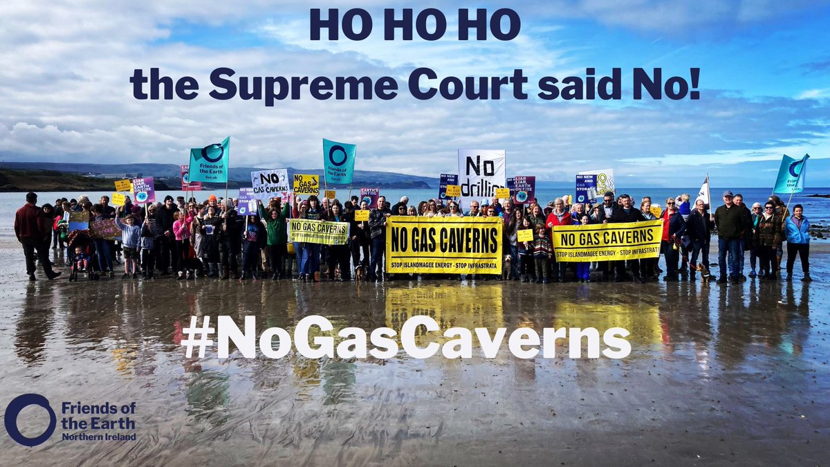 No Gas Caverns (@sislandmageenrg) on Twitter photo 🎉🎁Glad tidings we bring 🎁🎉
Supreme Court has refused Daera’s application for permission to appeal.
The seismic judgement we received earlier this year remains
Thank you 💚
<a href="/foe_ni/">Friends of the Earth NI</a> <a href="/PILSni/">Public Interest Litigation Support</a> <a href="/LawforChangeUK/">Law for Change</a> <a href="/WildJustice_org/">Wild Justice</a> <a href="/CrowdJusticeUK/">CrowdJustice</a> <a href="/Tughans_News/">Tughans Solicitors</a> <a href="/Conor__Fegan/">Conor Fegan</a> uplift 🎉🎁Glad tidings we bring 🎁🎉
Supreme Court has refused Daera’s application for permission to appeal.
The seismic judgement we received earlier this year remains
Thank you 💚
<a href="/foe_ni/">Friends of the Earth NI</a> <a href="/PILSni/">Public Interest Litigation Support</a> <a href="/LawforChangeUK/">Law for Change</a> <a href="/WildJustice_org/">Wild Justice</a> <a href="/CrowdJusticeUK/">CrowdJustice</a> <a href="/Tughans_News/">Tughans Solicitors</a> <a href="/Conor__Fegan/">Conor Fegan</a> uplift