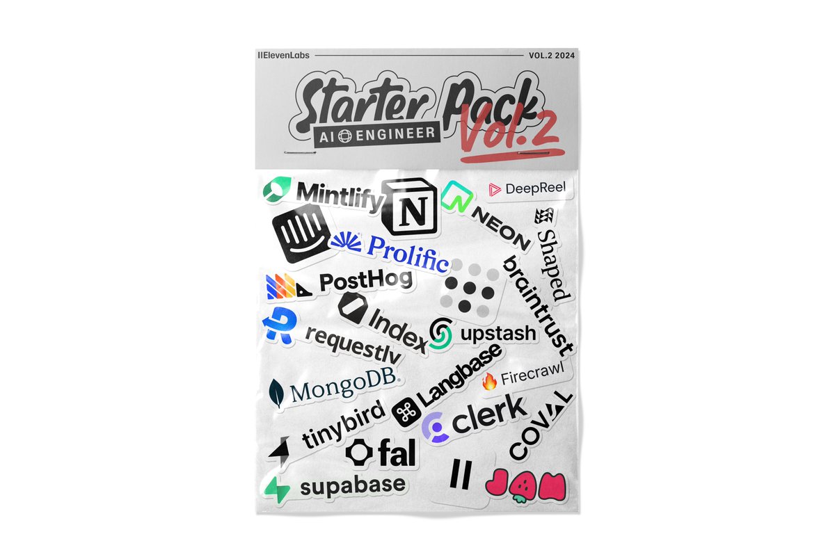 Shaped (@shapedai) on Twitter photo Introducing the AI Engineer Pack — Volume 2!
Get $10k credits from Shaped, and $50+ from other leading AI developer tools including <a href="/elevenlabsio/">ElevenLabs</a> and more.
The AI Engineer Pack has everything you need to build with AI. Introducing the AI Engineer Pack — Volume 2!
Get $10k credits from Shaped, and $50+ from other leading AI developer tools including <a href="/elevenlabsio/">ElevenLabs</a> and more.
The AI Engineer Pack has everything you need to build with AI.
