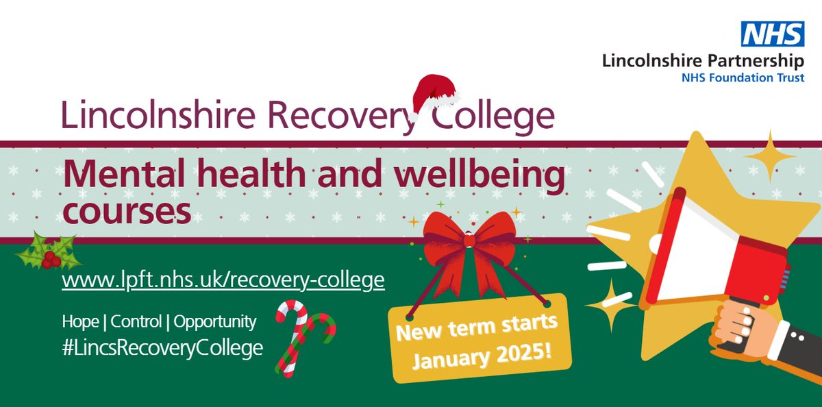 Amy@LPFT (@amylpft1) on Twitter photo Wishing you all a Merry Christmas and a Happy New Year, from the Lincolnshire Recovery College Team #LincsRecoveryCollege
<a href="/LPFTNHS/">Lincolnshire Partnership NHS Foundation Trust</a>
<a href="/LincsConnect/">#LincsConnect</a>
<a href="/HAYLincolnshire/">How Are You Lincolnshire</a>
Find the Jan - April 2025 timetable here lpft.nhs.uk/recovery-colle… Wishing you all a Merry Christmas and a Happy New Year, from the Lincolnshire Recovery College Team #LincsRecoveryCollege
<a href="/LPFTNHS/">Lincolnshire Partnership NHS Foundation Trust</a>
<a href="/LincsConnect/">#LincsConnect</a>
<a href="/HAYLincolnshire/">How Are You Lincolnshire</a>
Find the Jan - April 2025 timetable here lpft.nhs.uk/recovery-colle…