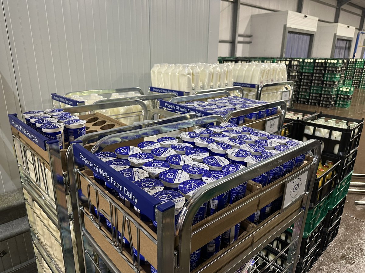 AHolt06's tweet photo. 500 new milk trollies have arrived, just in time for the Christmas orders 🤩🥛 https://t.co/mM5jgQ3d5B