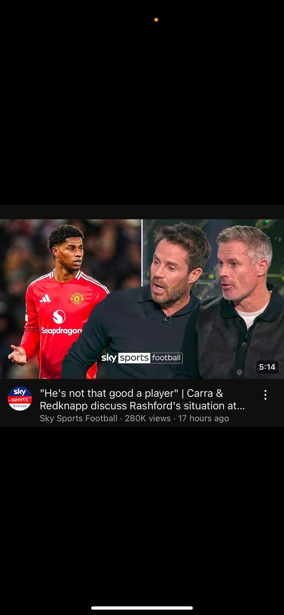 _callumstone's tweet photo. Redknapp and Carragher = 55 caps. 

Marcus “not that good a player” Rashford = 60 caps. 

Ouch. https://t.co/bXmUqqdvxM