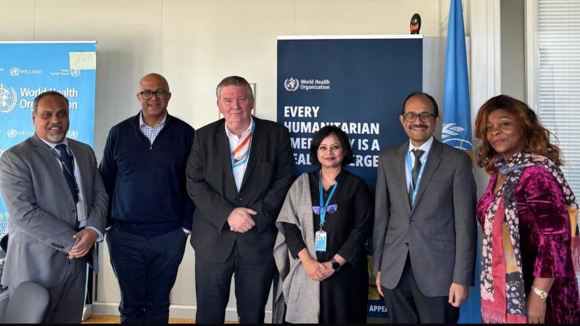 Chungong Stella (@chungongstella) on Twitter photo Geneva:
Concluding 2024 with a high-level meeting between <a href="/WHO/">World Health Organization (WHO)</a> + <a href="/UNDRR/">UNDRR</a> committing to stronger collaboration to reduce disaster and climatic risks in countries. Also on need to scale up joint actions to respond to <a href="/UN/">United Nations</a> <a href="/antonioguterres/">António Guterres</a> call to action on extreme heat, to better Geneva:
Concluding 2024 with a high-level meeting between <a href="/WHO/">World Health Organization (WHO)</a> + <a href="/UNDRR/">UNDRR</a> committing to stronger collaboration to reduce disaster and climatic risks in countries. Also on need to scale up joint actions to respond to <a href="/UN/">United Nations</a> <a href="/antonioguterres/">António Guterres</a> call to action on extreme heat, to better