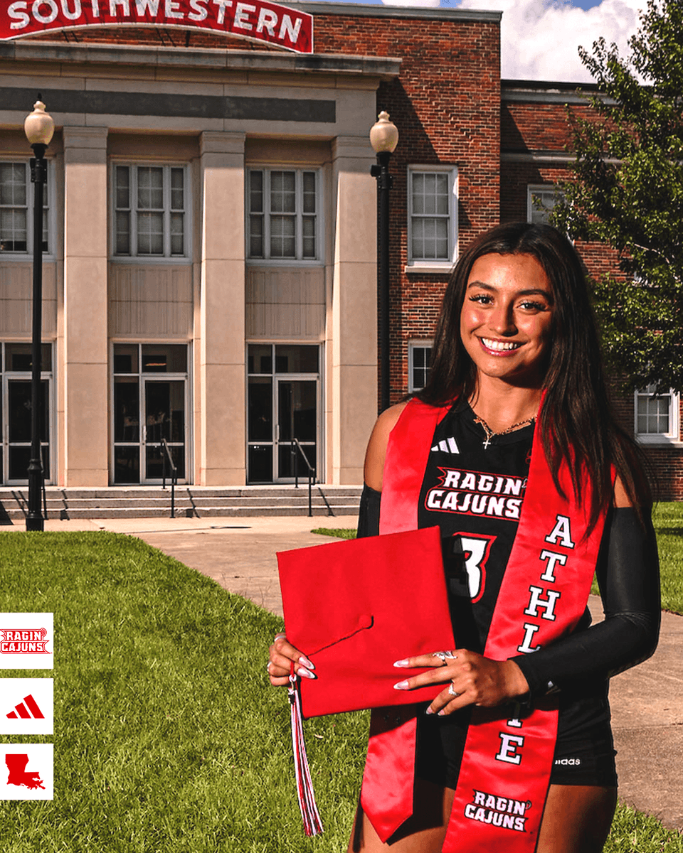RaginCajunsVB's tweet photo. ๐จ๐๐๐ถ๐บ๐ฎ๐๐ฒ goal achieved! ๐
๐ค๐ Congratulations to our Class of 2024 fall term #RaginGrad, ๐๐ฎ๐ป๐ถ๐ฒ๐น๐น๐ฒ ๐ง๐ฎ๐ถ๐
!
#GeauxCajuns https://t.co/BnX9wWu8tp