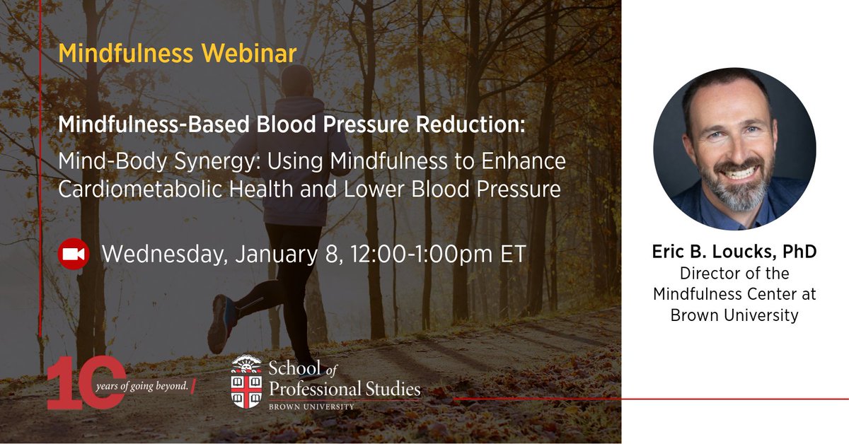 Mindfulness Center at Brown University (@mindfulbrown) on Twitter photo As we approach the New Year, many of us reflect on how to align our habits with health and wellness goals. Free webinar by Mindfulness Center Director <a href="/EricBLoucks/">Eric B Loucks</a> to provide evidence-based strategies for addressing key health areas.
📅 Register here: apply.professional.brown.edu/register/?id=0… As we approach the New Year, many of us reflect on how to align our habits with health and wellness goals. Free webinar by Mindfulness Center Director <a href="/EricBLoucks/">Eric B Loucks</a> to provide evidence-based strategies for addressing key health areas.
📅 Register here: apply.professional.brown.edu/register/?id=0…