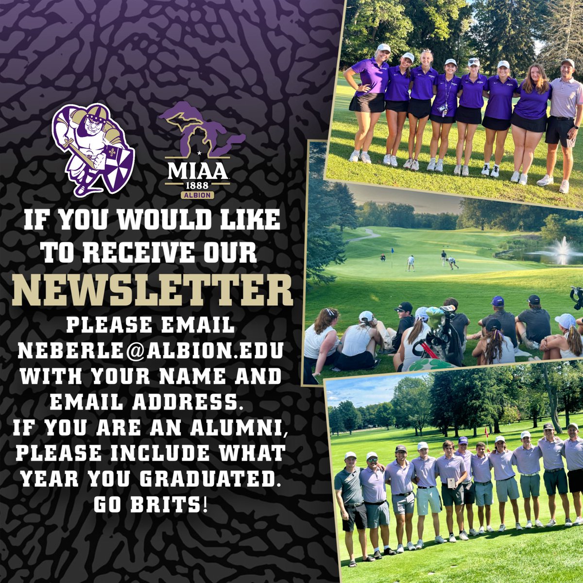 If you’d like to receive our e-newsletter, please email our assistant coach, Nate Eberle, with your name and email address so he can add you to the list. Alumni: please include what year you graduated. First edition will get sent out next month. Go Brits!
