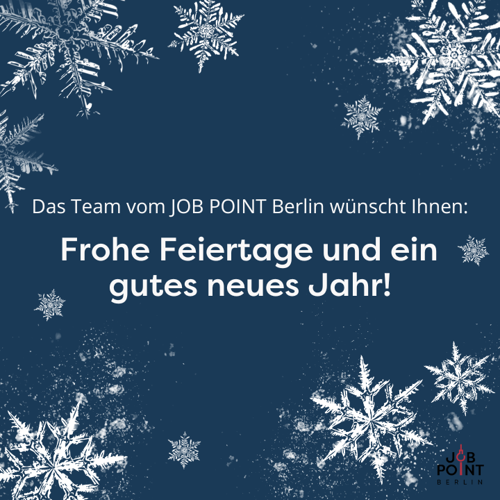 🎄 Wir verabschieden uns in eine kurze Winterpause. Ab dem 02.01.2025 sind wir wieder wie gewohnt mit unseren Angeboten für Sie da.✨ 
#Jobsuche #Jobs #Bewerbung #Unternehmen #Personalsuche #Recruiting jobpoint-berlin.de