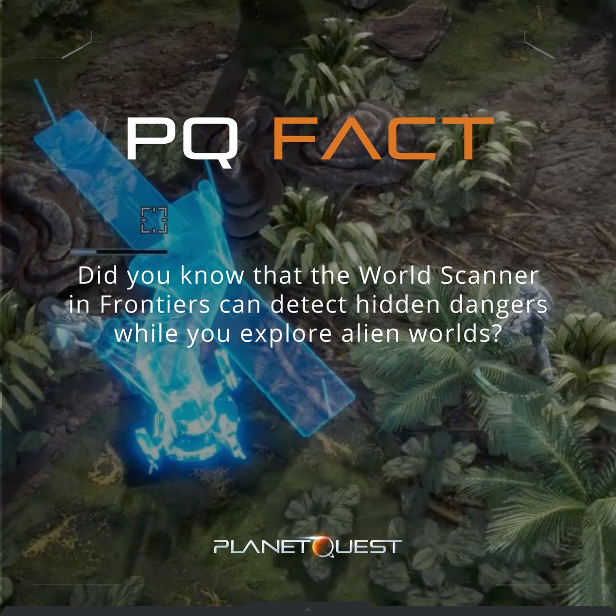 JoinPlanetQuest's tweet image. #PQFact time! 🔍

Did you know that the World Scanner in Frontiers can detect hidden dangers while you explore alien worlds? 🌠

With just a quick scan, it identifies hazards and helps you plan your next move—whether you’re dodging creatures or chasing valuable resources. 🛸

A