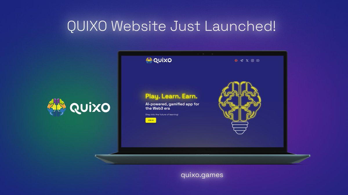 🎉Big news, Quixo fam! Our official website is LIVE ✨
Explore what makes $QUIXO the ultimate Learn-to-Earn platform: gamified education, rewards &amp; AI-driven interaction. 🚀
This is just the beginning, stay tuned visiting quixo.games 🌍

#LearnToEarn #CRYPTO $SOL $TON