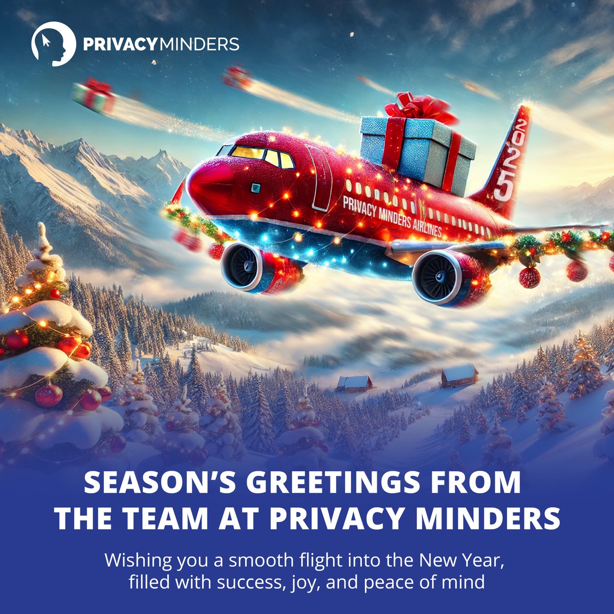 ostrai_ai's tweet photo. Privacy Minders is taking off into the New Year! ✈️ Here's to a journey filled with success , joy, and peace of mind🎅🎁#PrivacyMinders #SeasonsGreetings #SmoothFlightInto2025. https://t.co/wcaYVNI4Kt