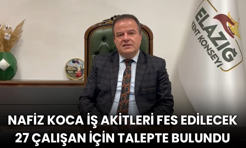 Nafiz Koca İş Akitleri Fes Edilecek 27 Çalışan İçin Talepte Bulundu
kanal23.com/haber/elazig/n…
#elazığ #elazığhaber