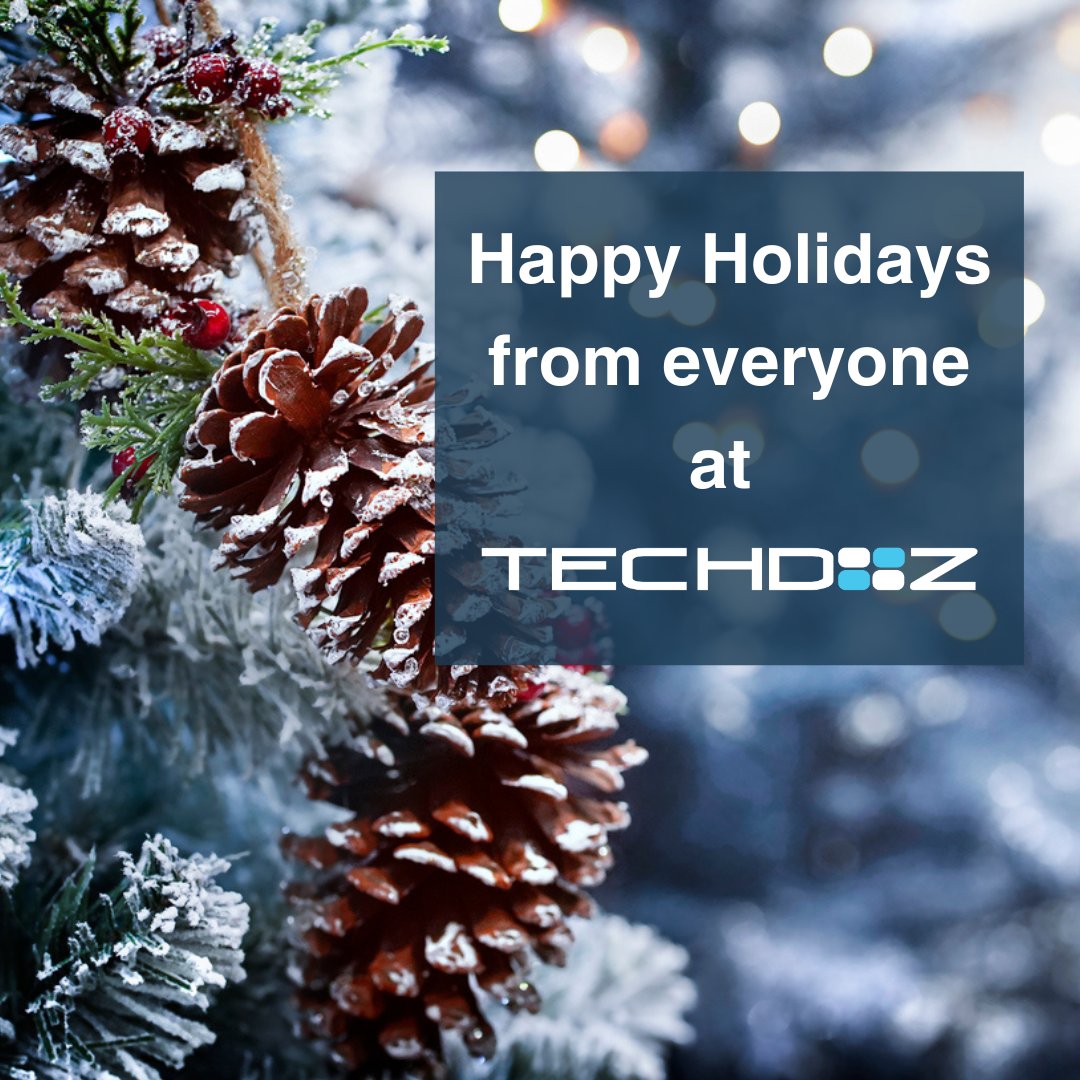 Techdoz's tweet image. Wishing everyone a restful holiday season from Techdoz. We remain available for support throughout the holidays. Please refer to our holiday email for info on our altered hours. Thank you for trusting us for all your tech needs. We look forward to our continued success in 2025!