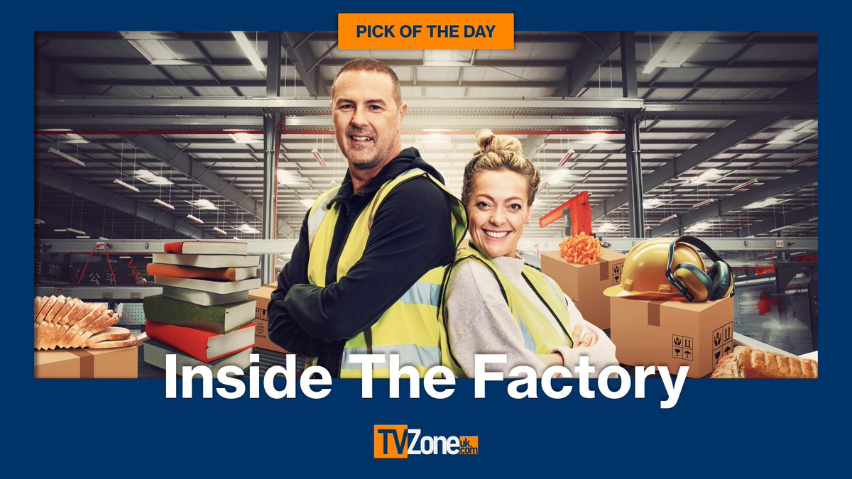 tvukzone's tweet image. PICK OF THE DAY
#InsideTheFactory, BBC One

Paddy McGuinness visits a factory to explore the surprising process of turning potato starch into 500 million packs of Quavers cheese curls every year.