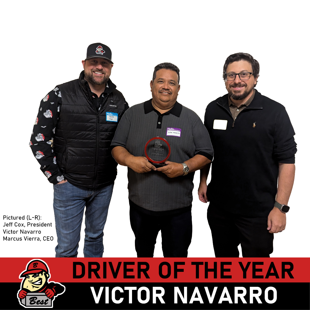 bestdrayage's tweet photo. 𝗗𝗥𝗜𝗩𝗘𝗥 𝗢𝗙 𝗧𝗛𝗘 𝗬𝗘𝗔𝗥 - 𝗩𝗜𝗖𝗧𝗢𝗥 𝗡𝗔𝗩𝗔𝗥𝗥𝗢

Victor Navarro has been awarded Best Drayage's Driver of the Year for 2024.

Victor represents professionalism in everything he does.

Thank you Victor for being a valuable part of Best Drayage. https://t.co/wgPXODAzE7