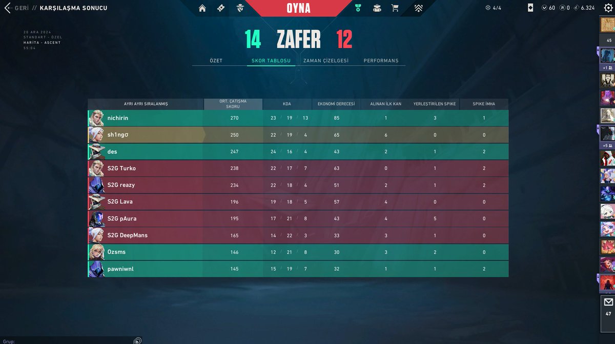 TESFED VALORANT Türkiye Kupası 2.elemeden çıkıyoruz ana etkinlikteyiz hak ettigimizi aldik ggwp <3 <a href="/nichirinfps/">nichirin</a> 
<a href="/ozsmsvl/">Ozsms</a> <a href="/crackedvl1337/">cracked</a> <a href="/pAwnvl_/">pawniwnl</a> 

2-0 @s2gespor