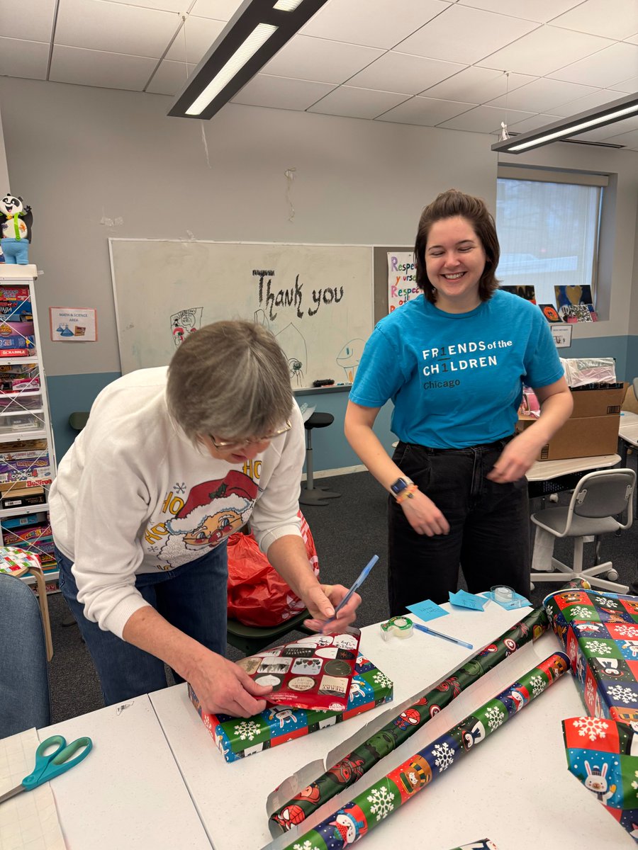 FriendsChicago's tweet photo. Thank you to everyone who participated in our Winter Gifts Drive. Because of you we secured gifts for 252 kids and gift cards for 90 families! Whether you donated gifts, wrapped presents, or supported in other ways, your generosity is spreading joy this winter season! https://t.co/wgwxy8qTES