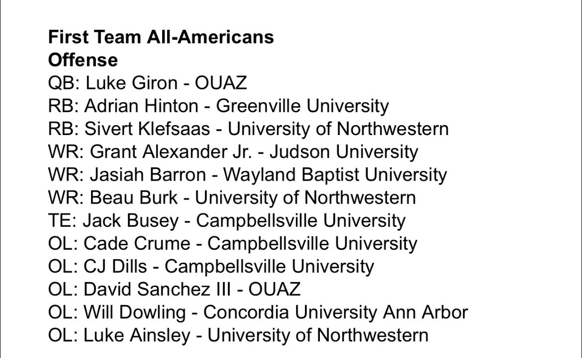 AGTG🙏🏾For Being Named NCCAA First-Team All American✅