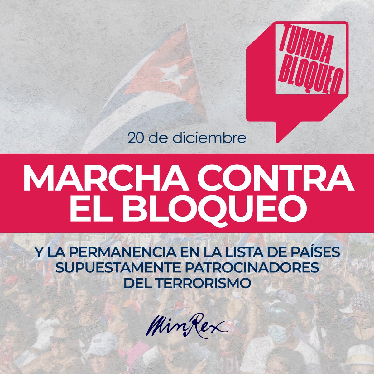 Hoje, às 16:00, o povo cubano inundará o Malecón com uma onda humana exigindo o fim do bloqueio genocida!
#TumbaElBloqueo
