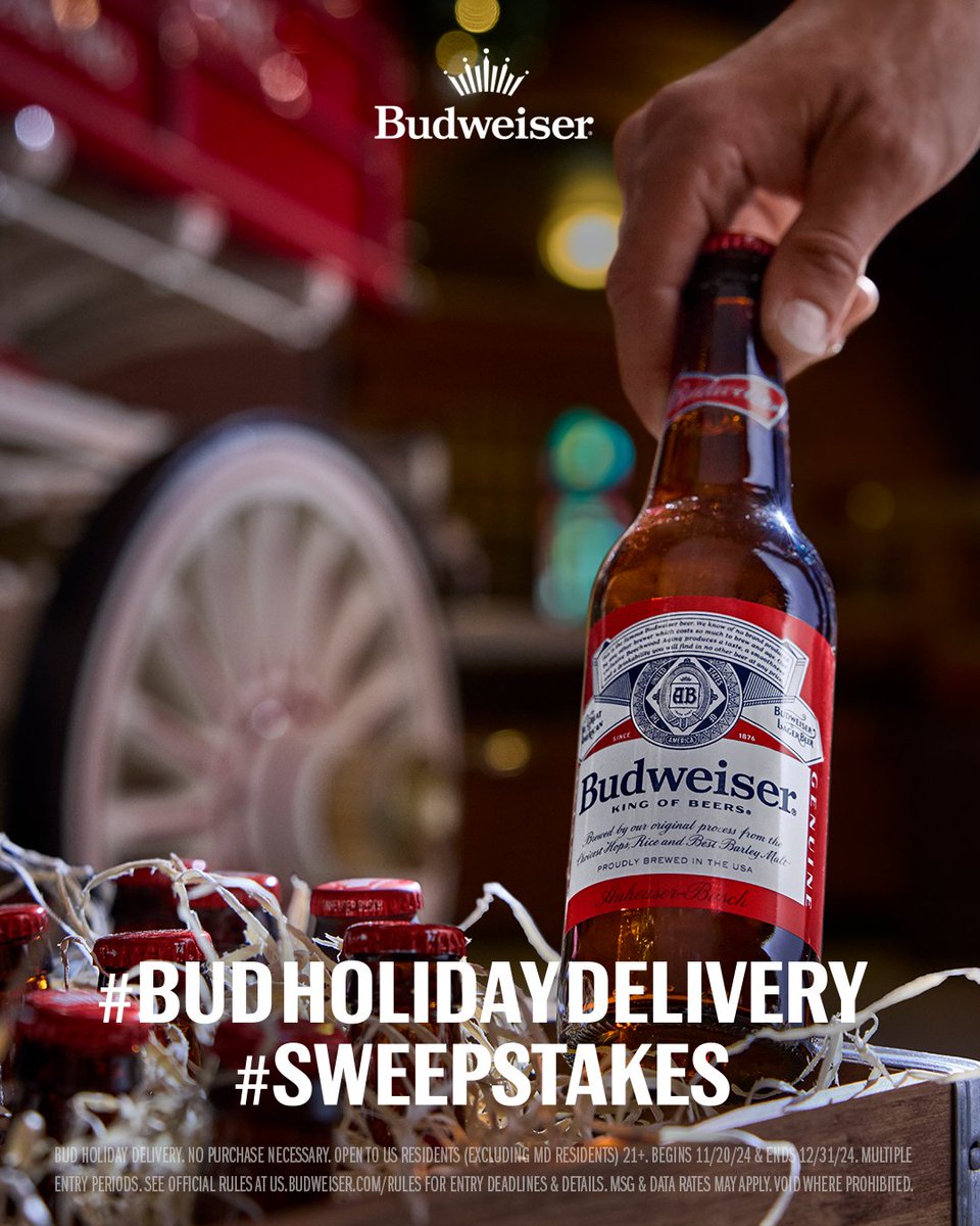Who wants beer money delivered for the holidays? 

Comment using #BudHolidayDelivery #Sweepstakes for your chance to win.