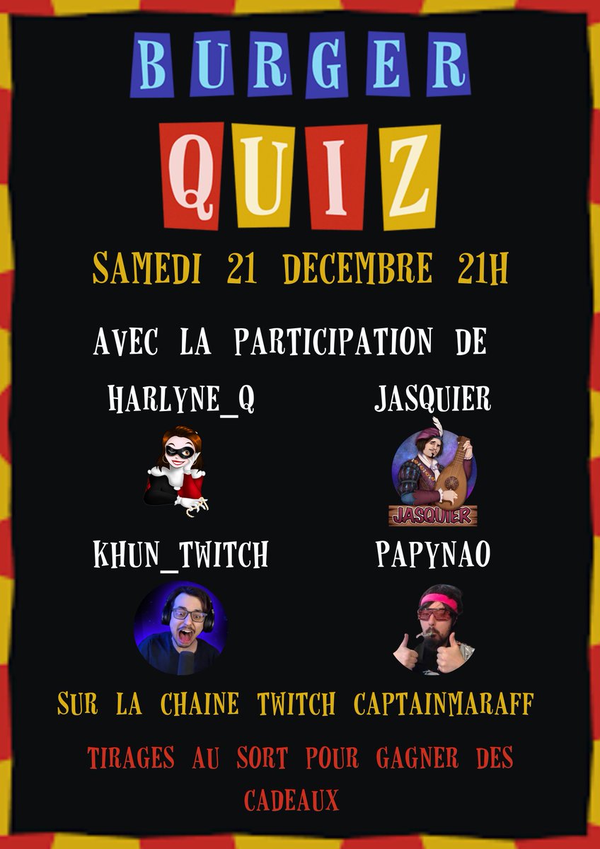 JoMarafff's tweet photo. Événement Bruger Quiz ! J'ai le plaisir de vous retrouver demain à 21h sur ma chaîne pour une soirée incroyable accompagnée des meilleures ! 
https://t.co/lW0qCrmgBE https://t.co/qNVMPB1uGF