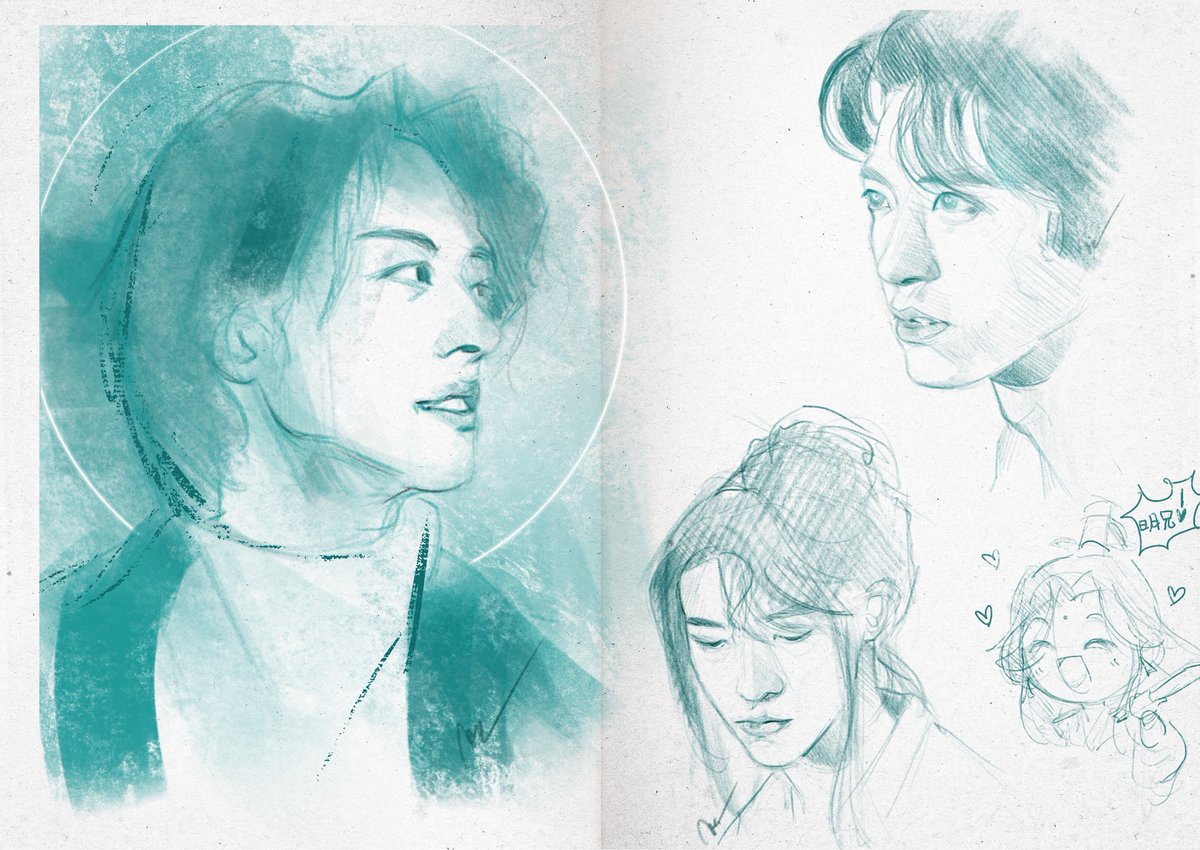 WisesnailArt's tweet image. Sorry for the radio silence, it's been a super busy week!
I mostly worked on tiny #practice #sketches - here are a few #WindMaster doodles done in #Procreate :)

#ShiQingxuan #ChangHuasen #chibi #tgcf #TianGuanCiFu #EternalFaith #Wisesnail