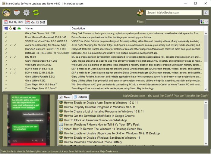 majorgeeks's tweet photo. Updated Recently: #MajorGeeks News and Software Updater—Keep up with the latest News at MG and update your software with a click (or two).
https://t.co/IUMYLibiAD https://t.co/o7JZ6TfEwr