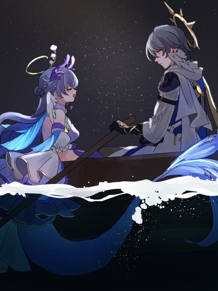 catxmata's tweet photo. 🧜‍♀️パロ天冠兄妹、八日目の船出 https://t.co/HLIkSRt3Ki