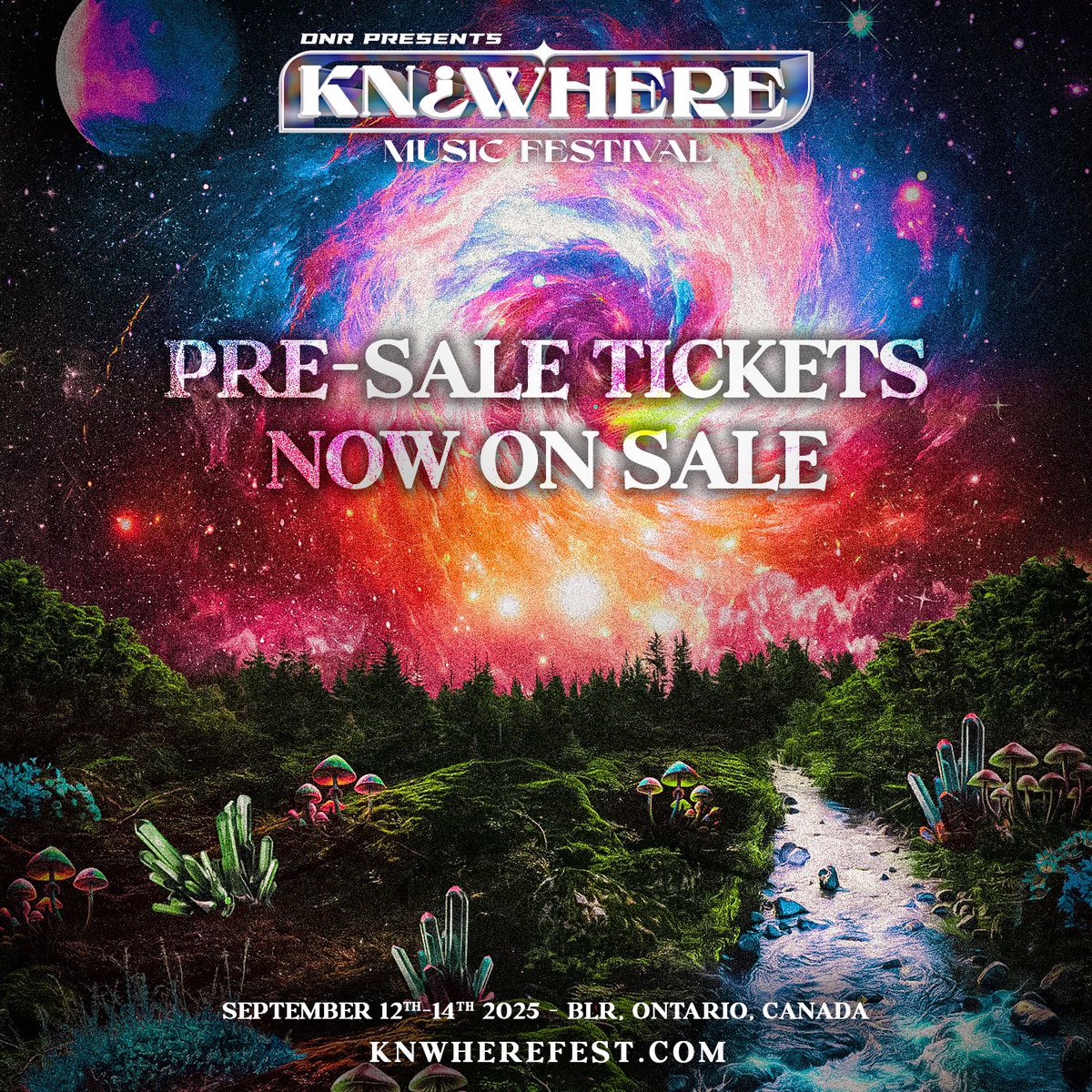 Pre-Sale Passes are officially LIVE! This is your chance to be one of the first to experience Kn¿where 👁️

Don’t wait—secure your early access now. With over 90 electrifying acts across multiple stages, get ready to journey deep into the unknown! What are you waiting for? 🔊