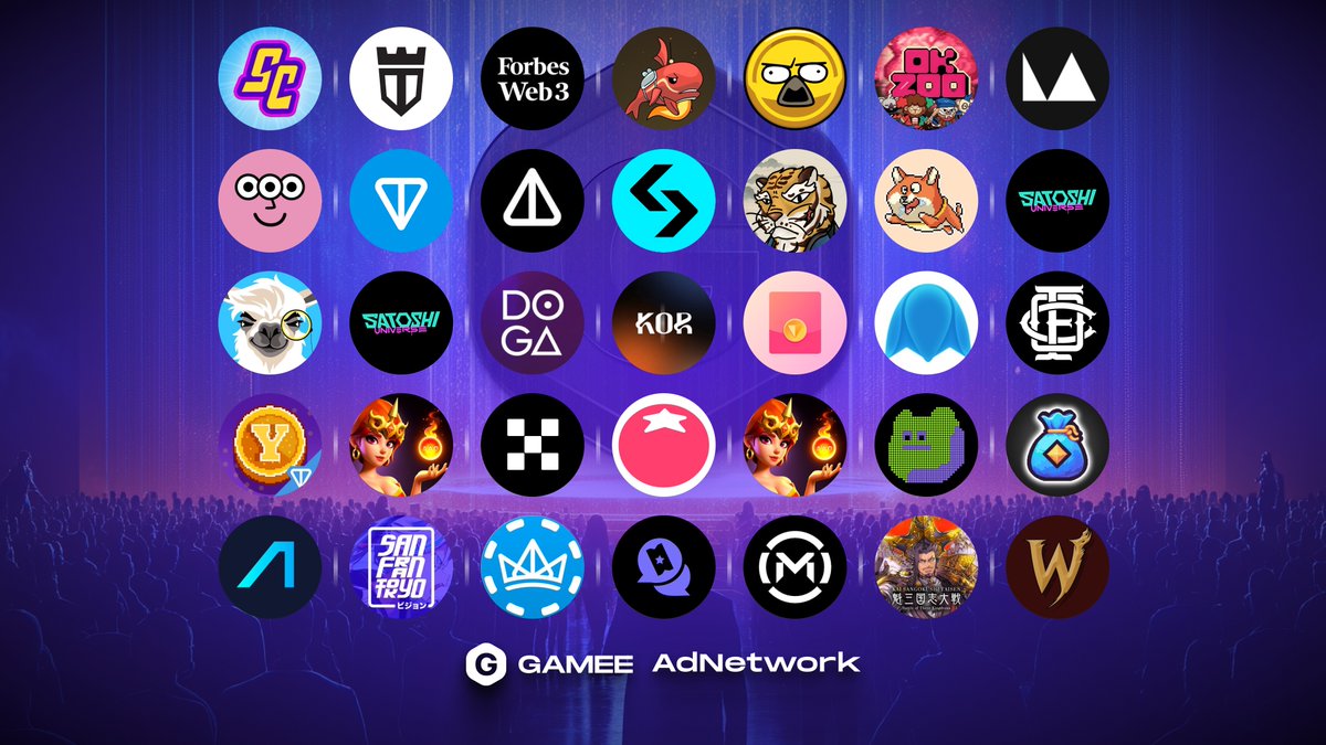 GAMEEToken's tweet photo. In the last 4 months, GAMEE has:
โจ Worked with 30+ partners
โจ Delivered 10M+ users
Just getting started, 2025 will be all about scaling!
#GAMEEAdNetwork $GMEE https://t.co/QjixRzffmg