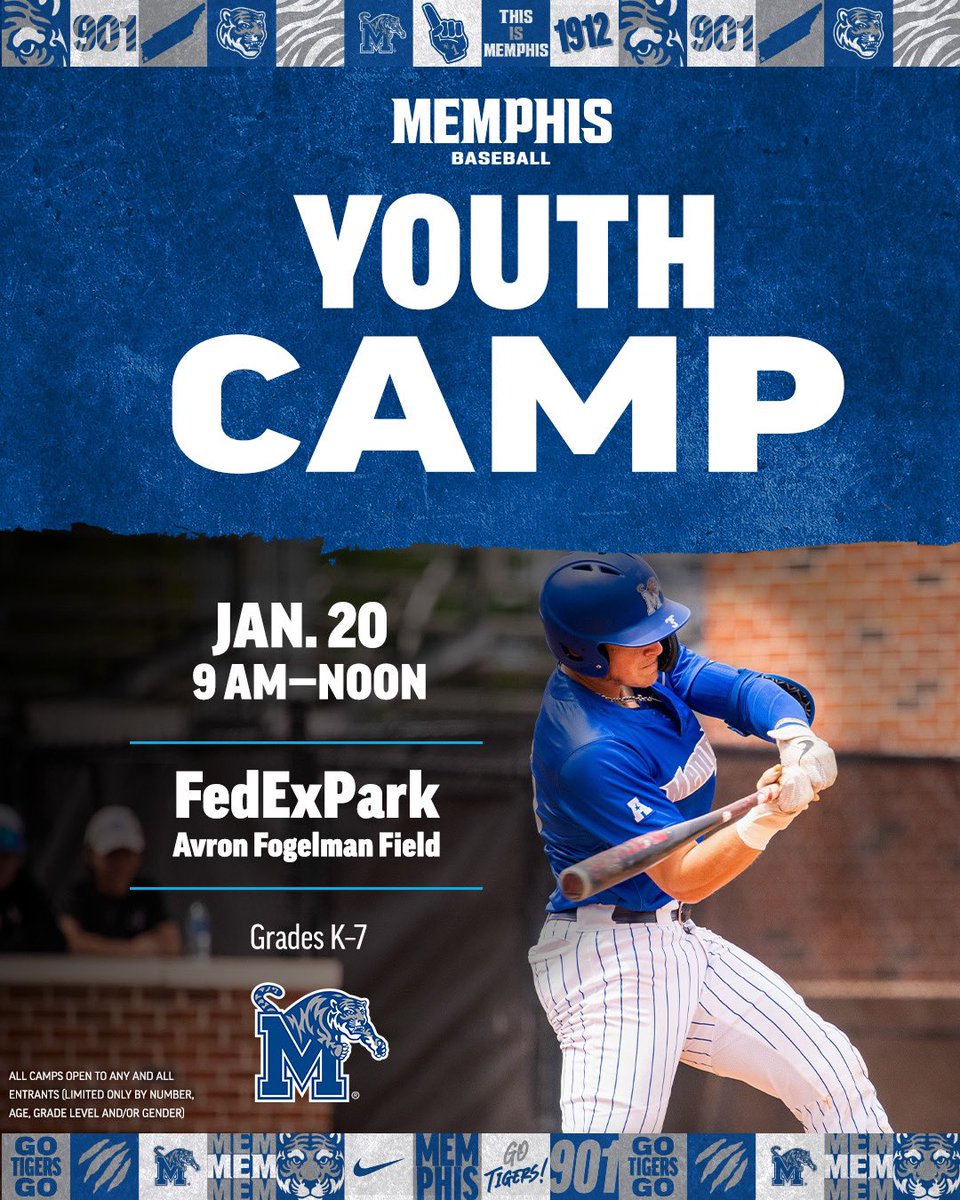 January is right around the corner - limited spots remain for our upcoming camps!

Sign up at the link ⬇️ 
🔗 memphisbaseballcamps.com