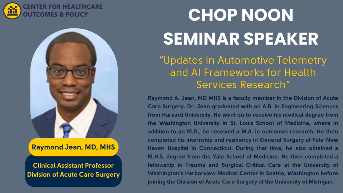 Last Noon Seminar for 2024! Catch Dr. <a href="/RAJeanMD/">Raymond Jean</a>  now!!