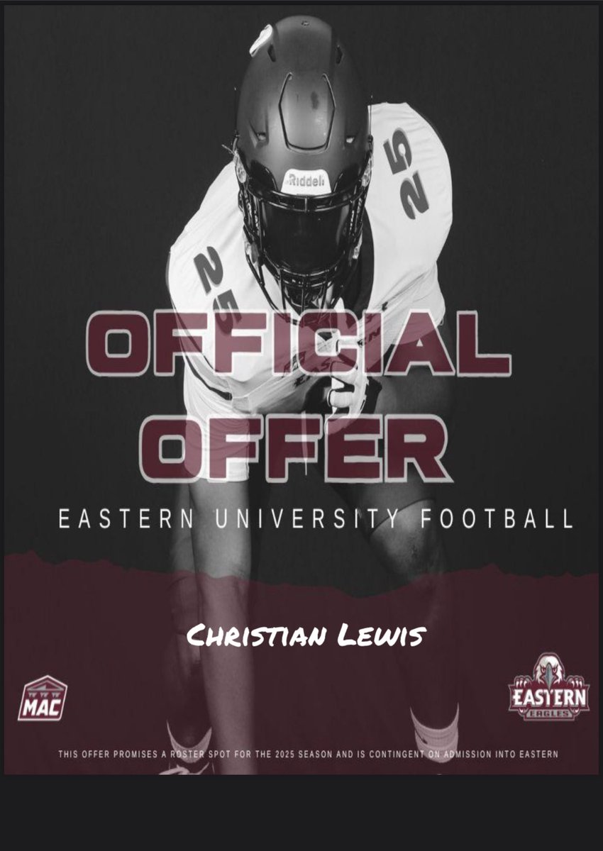Christian Lewis (@cleww23) on Twitter photo Excited to announce that I have received my first offer from Eastern University! <a href="/Franklin__FB/">Franklin High School Football</a> <a href="/WarriorBizz/">Blair Wilson</a> <a href="/Flashy5k/">Jordan Davis</a> Excited to announce that I have received my first offer from Eastern University! <a href="/Franklin__FB/">Franklin High School Football</a> <a href="/WarriorBizz/">Blair Wilson</a> <a href="/Flashy5k/">Jordan Davis</a>