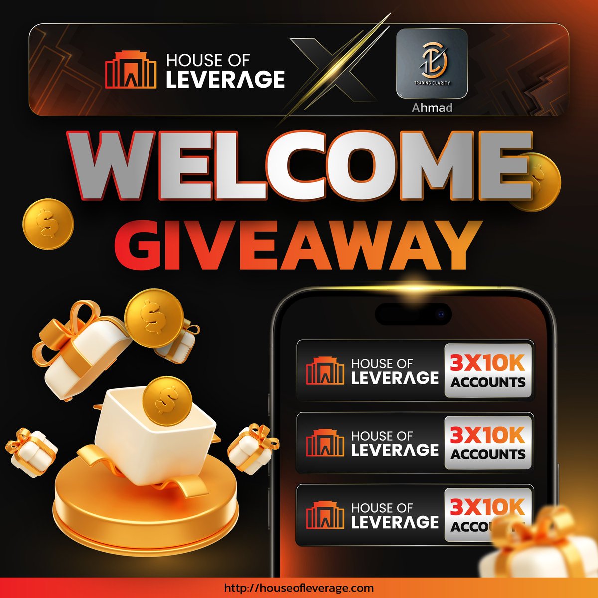 Ahmad S Aliyu (@ahmadsaliyu01) on Twitter photo ๐จ GIVEAWAY ALERT ๐จ
3X10K Evaluation Account ๐
How to enter
1. Follow
@ahmadsaliyu01
<a href="/HOLFunding/">HouseOfLeverage</a>
2. Tag 4 friends, Like & Repost
3. Join the discord (discord.gg/Zb2jvqFR)
. You must join the discord
. End in 10 days
. X picker ๐จ GIVEAWAY ALERT ๐จ
3X10K Evaluation Account ๐
How to enter
1. Follow
@ahmadsaliyu01
<a href="/HOLFunding/">HouseOfLeverage</a>
2. Tag 4 friends, Like & Repost
3. Join the discord (discord.gg/Zb2jvqFR)
. You must join the discord
. End in 10 days
. X picker
