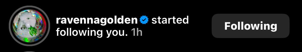 i dont usually do this but i actually started jumping up and down when this queen just became a mutual on ig <a href="/ravennagolden/">Ravenna Golden</a>