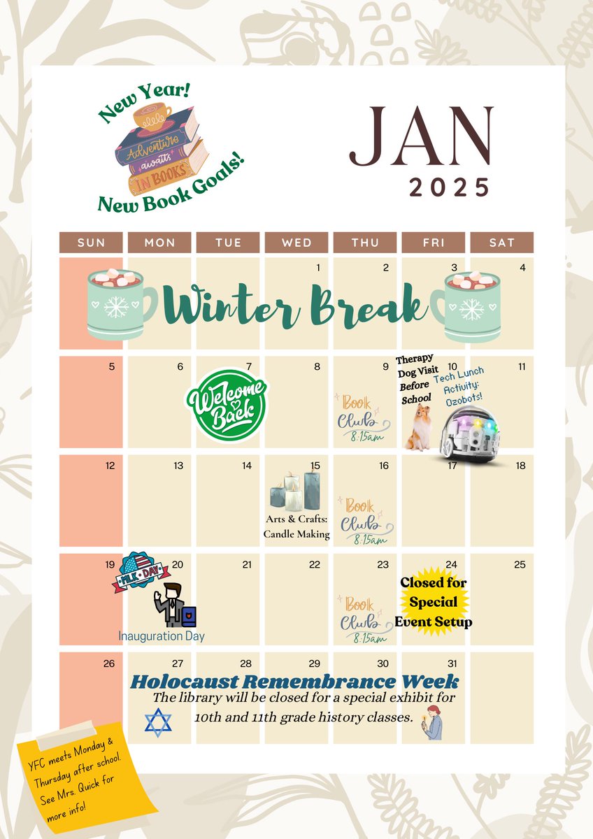 January events to look forward to! <a href="/NISDSotomayor/">Sotomayor High School</a> <a href="/NISDLib/">NISDLibraryServices</a>
