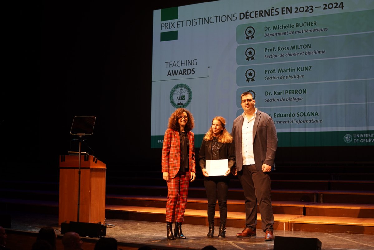 Section of Mathematics | UNIGE (@maths_unige) on Twitter photo 🌟 We are excited to announce that Michelle Bucher is one of five laureates awarded the UNIGE <a href="/sciences_UNIGE/">Faculty of Science | UNIGE</a> Teaching Award for 2024! Congratulations to all the winners!
Read her message on this achievement:
👉 shorturl.at/Zdcqk 🌟 We are excited to announce that Michelle Bucher is one of five laureates awarded the UNIGE <a href="/sciences_UNIGE/">Faculty of Science | UNIGE</a> Teaching Award for 2024! Congratulations to all the winners!
Read her message on this achievement:
👉 shorturl.at/Zdcqk