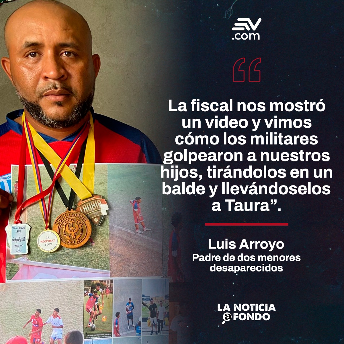 #LoMásLeído | #LaNoticiaAFondo 🔎  | Por 12 días, Luis no ha podido ver a sus hijos de 15 y 14 años. Los menores de edad desaparecieron el pasado 8 de diciembre del 2024, tras un supuesto operativo militar en #LasMalvinas, en el sur de #Guayaquil.  🪖¿Hay militares y grupos