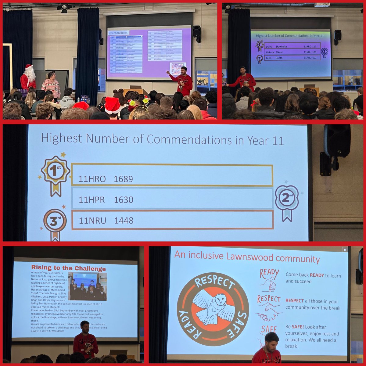 lawnswoodschool's tweet photo. Wonderful celebrations with Y11 this morning during assembly🎉 #ReadyRespectSafe #AttendanceMatters #Community https://t.co/InMMiqqitO