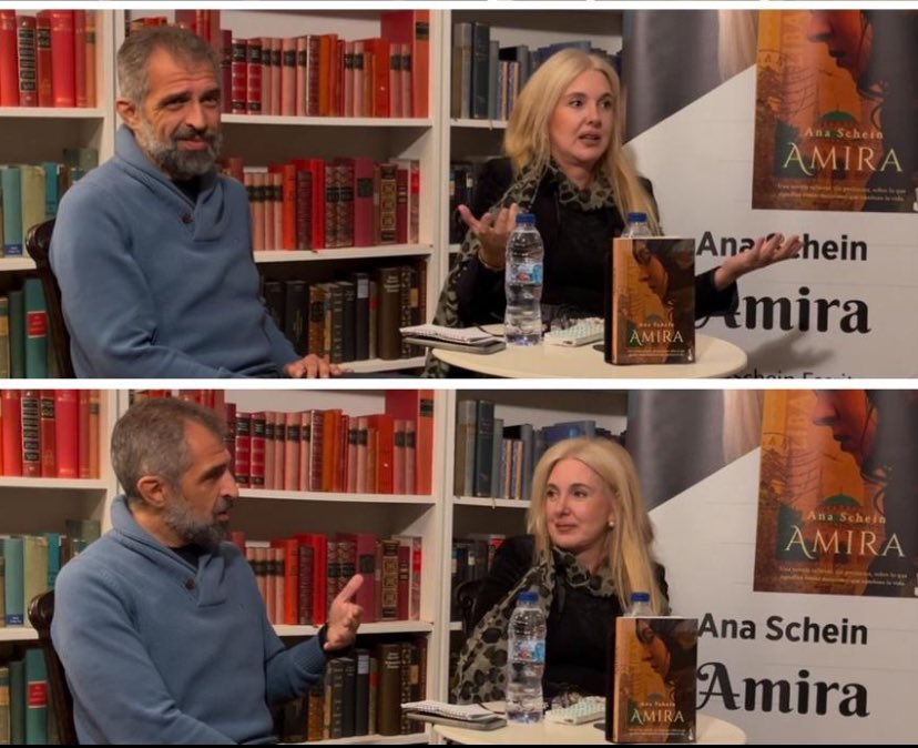 Antes de ayer tuve el honor de acompañar a mi querida amiga Ana en la presentación de su novela «Amira». Fue en la librería Los pequeños seres, y compartimos una agradable charla sobre escritura.  Luego firmé algunos ejemplares de mi libro «Risas, miedos, anhelos y errores».