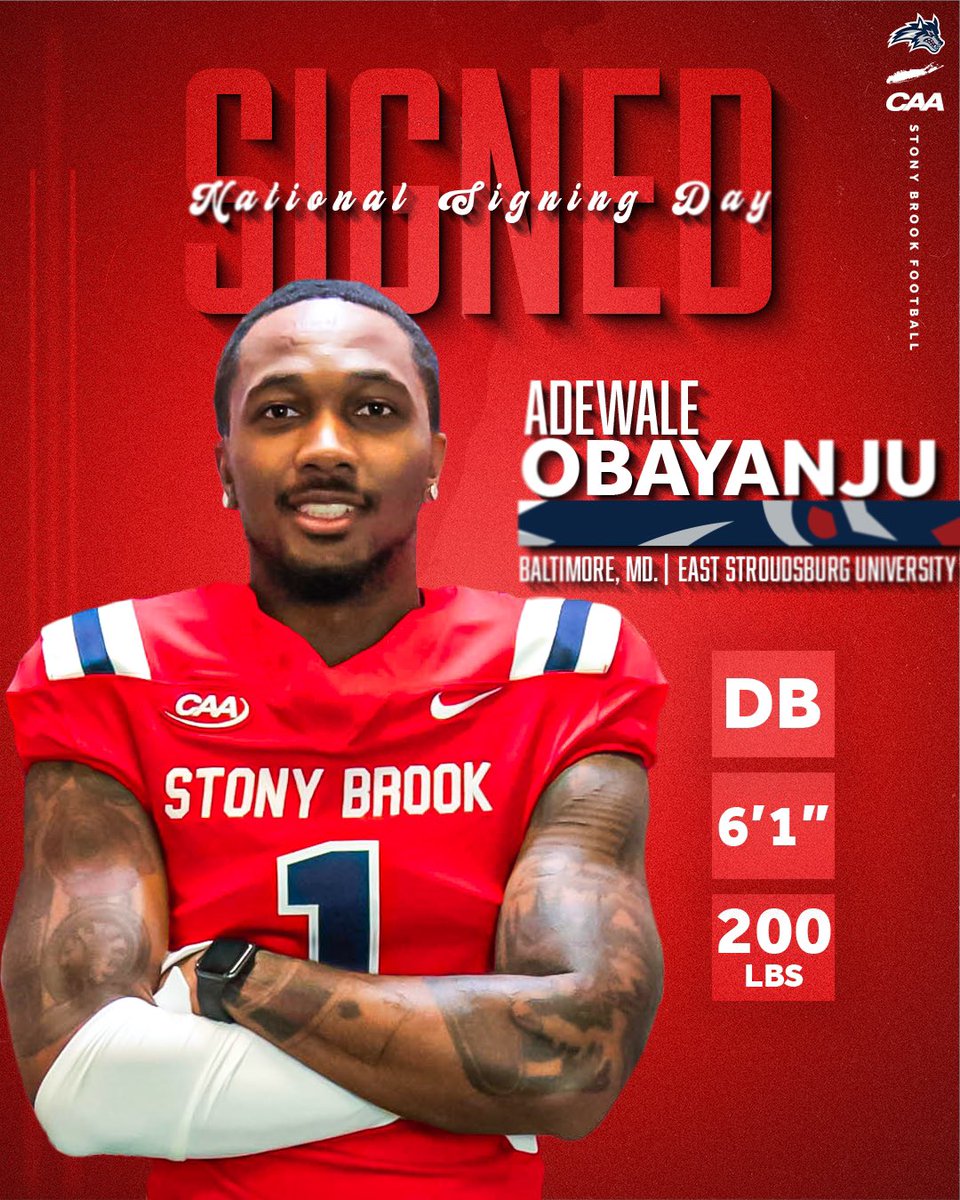 StonyBrookFB's tweet photo. The family keeps growing ❤️

Welcome to Stony Brook, @1walewrld 

🌊🐺 x #As1 https://t.co/5RLXtuxKwR