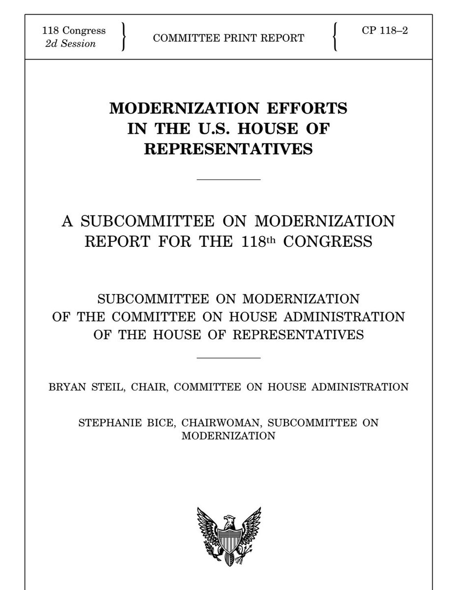 J.D. Rackey (@jdrackey) on Twitter photo We just got the best gift of the holiday season, the House Modernization Subcommittee final report for the 118th Congress! Congrats to <a href="/RepBice/">Rep. Stephanie Bice</a> <a href="/RepDerekKilmer/">Rep. Derek Kilmer</a> <a href="/HouseAdmin/">House Admin. Committee GOP</a> and <a href="/HouseAdm_Dems/">Committee on House Admn. Democrats</a> on excellent work this Congress! We just got the best gift of the holiday season, the House Modernization Subcommittee final report for the 118th Congress! Congrats to <a href="/RepBice/">Rep. Stephanie Bice</a> <a href="/RepDerekKilmer/">Rep. Derek Kilmer</a> <a href="/HouseAdmin/">House Admin. Committee GOP</a> and <a href="/HouseAdm_Dems/">Committee on House Admn. Democrats</a> on excellent work this Congress!